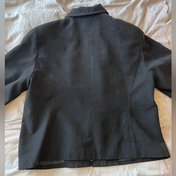 SOLD-Dark Brown Suede Zip up Jacket - Picture 9 of 9